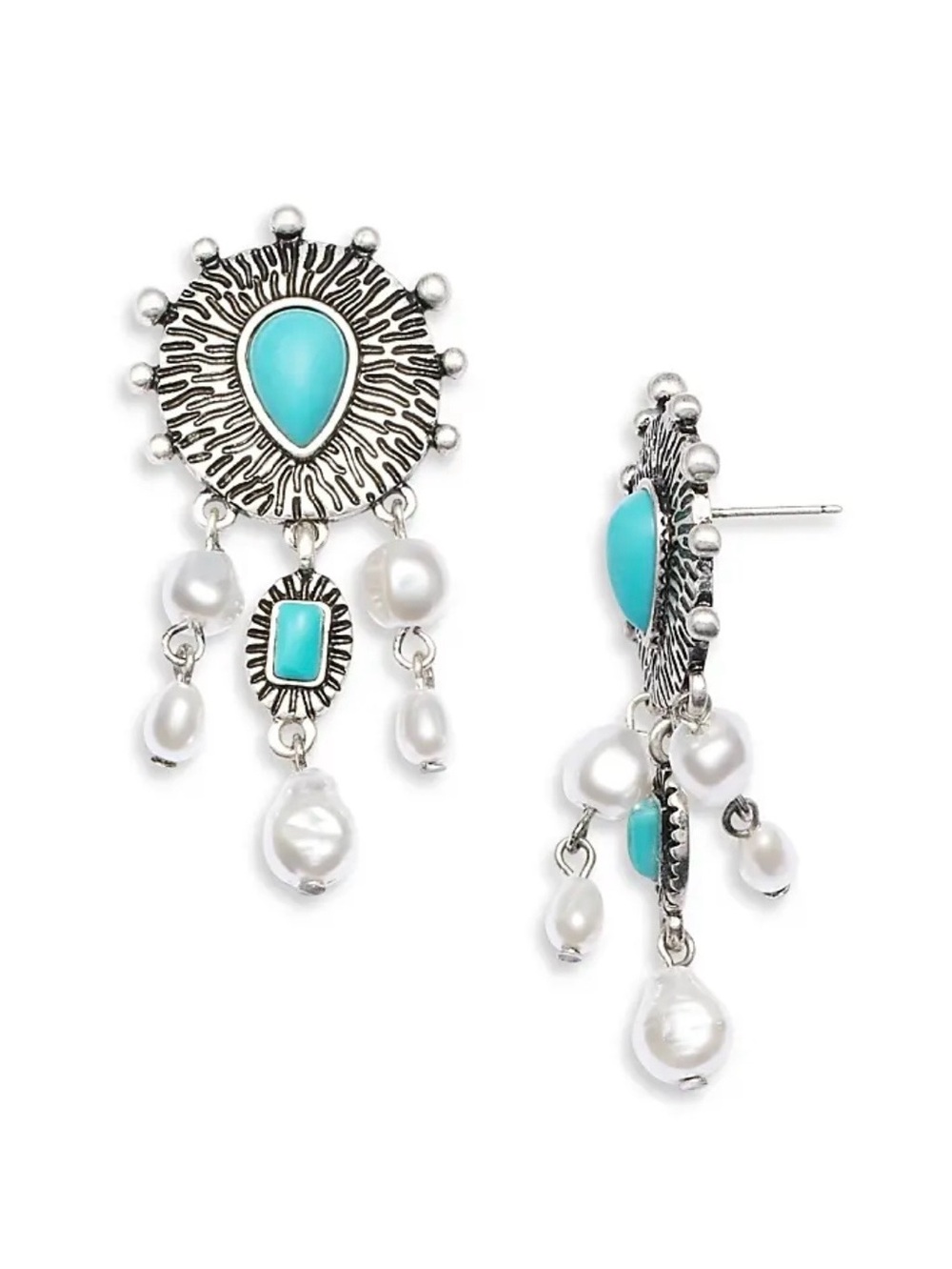 Aqua x Ava Phillippe Stone Drop Earrings